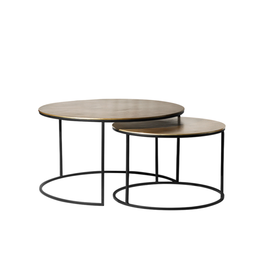 Rio Aluminium and Iron Coffee Table Set of 2